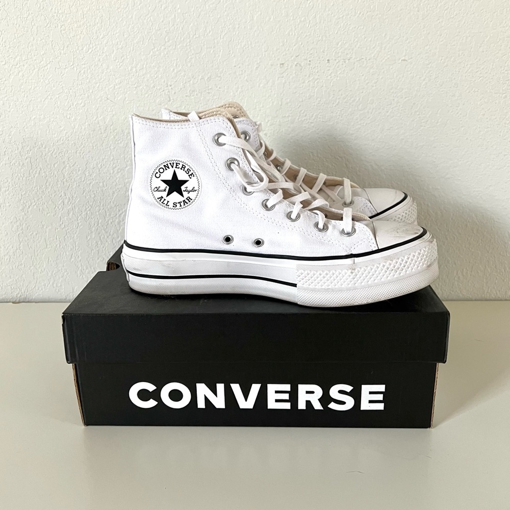 White chunky converse shoes